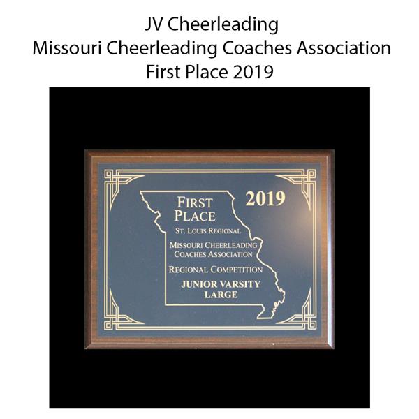 2019 1st place jv cheerleading coaches Association 